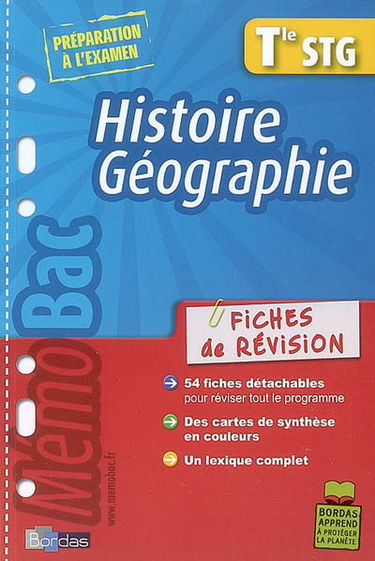 Histoire géographie Tle STG