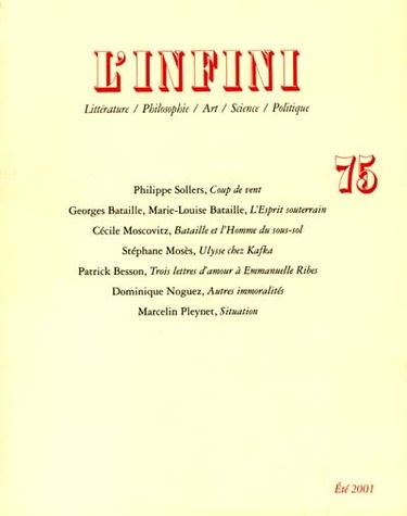 Infini (L'), n° 75