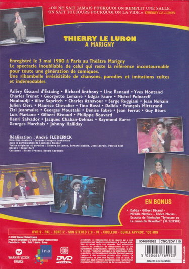 Couverture de Thierry Le Luron : Au Théâtre Marigny (1980)