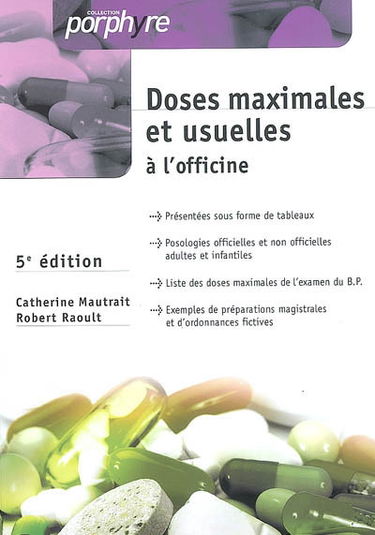 Doses maximales et usuelles à l'officine