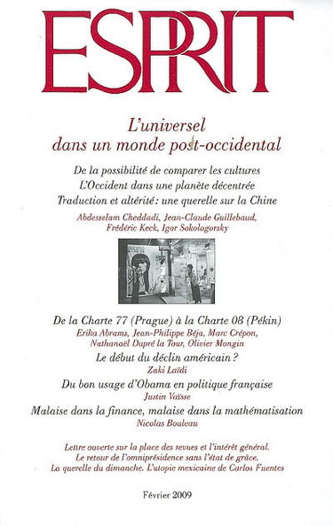 Esprit, n° 352. L'universel dans un monde post-occidental
