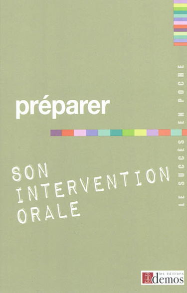Préparer son intervention orale