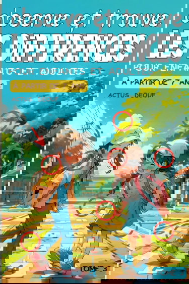 Observe et trouve les différences Tome 3: Le livre de jeux des erreurs : 32 jeux en couleur pour adultes et enfants de 7 ans et plus, pour des heures de divertissement