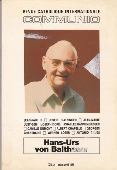 Communio, n° 14-2. Hans-Urs von Balthasar