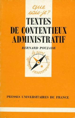 Textes de contentieux administratifs