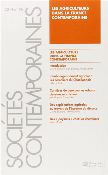 Couverture de Sociétés contemporaines, n° 96. Les agriculteurs dans la France contemporaine