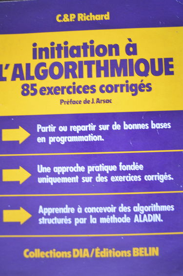 Initiation à l'algorithmique : exercices corrigés