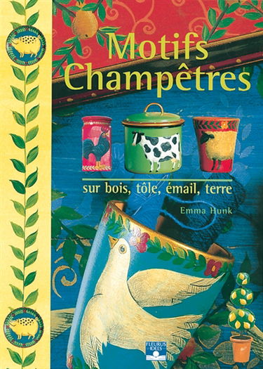 Motifs champêtres sur bois, tôle, émail, terre