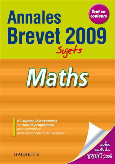 Maths, brevet : annales 2009, sujets