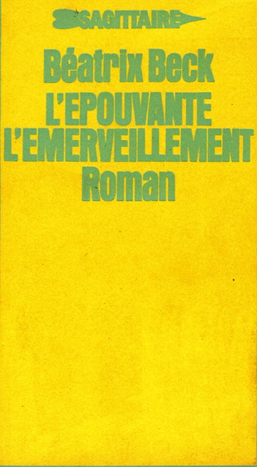Couverture de L'épouvante, l'émerveillement