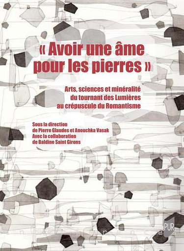 Couverture de Avoir une âme pour les pierres : arts, sciences et minéralité du tournant des Lumières au crépuscule du romantisme