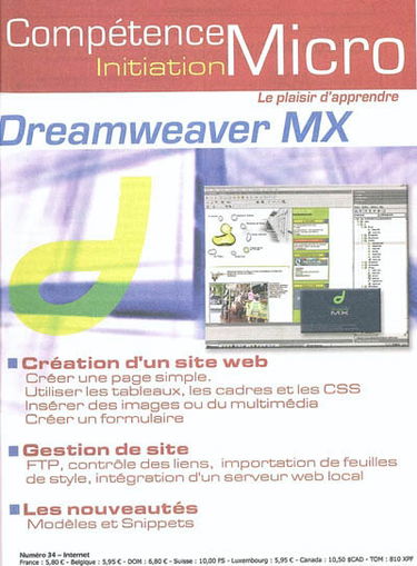 Compétence Micro-Initiation, n° 34. Dreamweaver MX