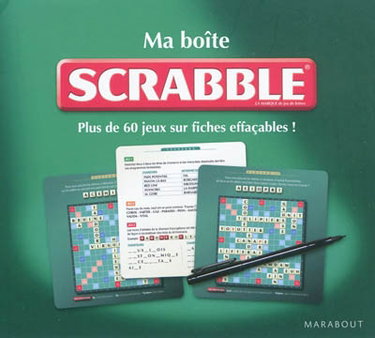 Couverture de Ma boîte scrabble : plus de 60 jeux sur fiches effaçables !