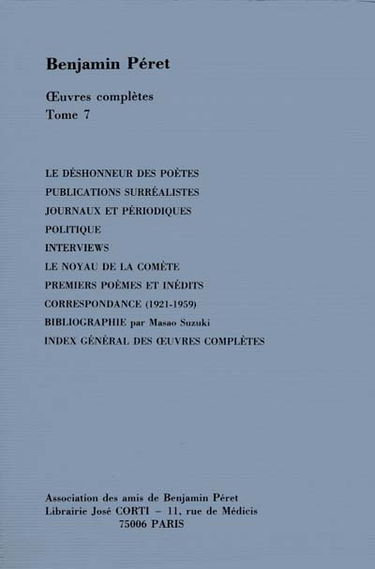 Oeuvres complètes. Vol. 7
