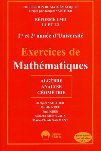 Exercices de mathématiques : 1re et 2e année d'université