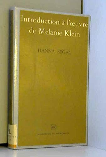 Couverture de Introd. a l'oeuvre de melanie klein