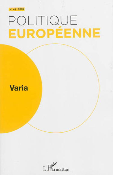 Politique européenne, n° 41