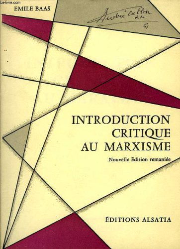 Introduction critique au marxisme.