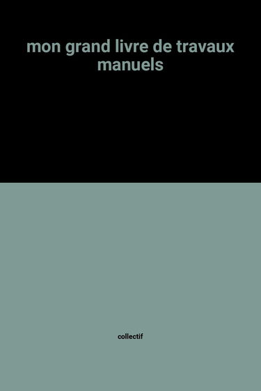 mon grand livre de travaux manuels