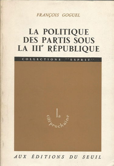 La politique des partis sous la IIIe republique