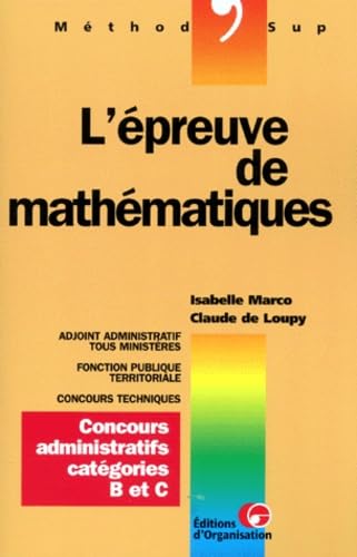 L'épreuve de mathématiques, 2e édition