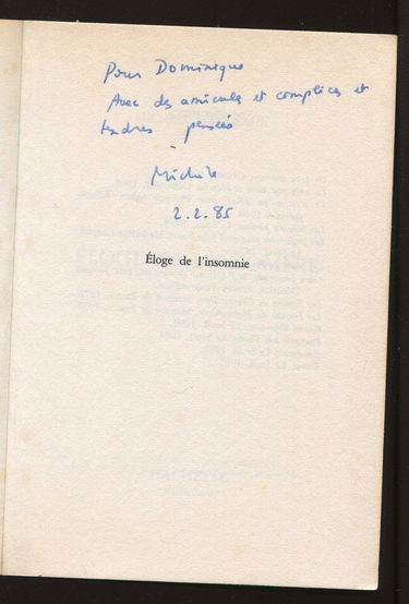 Eloge de l'insomnie