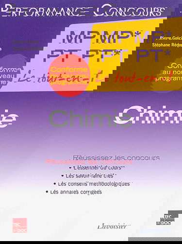 Chimie MP MP*, PT PT*, 2e année : le tout-en-un : conforme au nouveau programme
