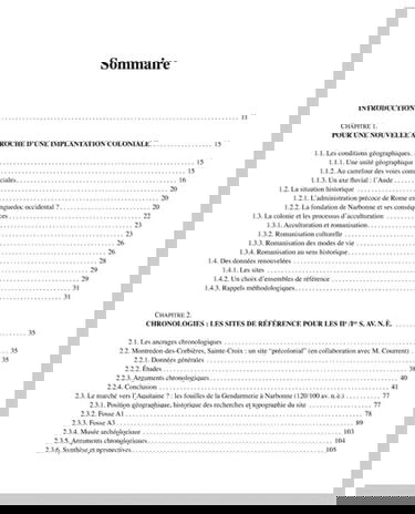 Supplément Revue Archéologique de Narbonnaise n° 38 : Narbonne à l'époque tardo-républicaine. Chrono