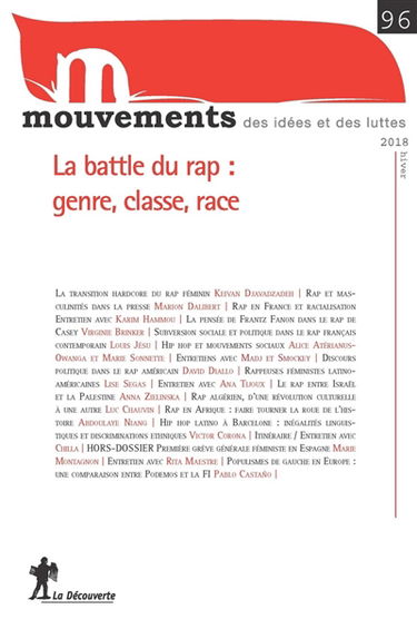 Mouvements, n° 96. La battle du rap : genre, classe, race