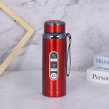 Couverture de Gourde Sport, Bouteille d'eau de Haute Qualité, Reutilisable, Bouteille de Sport,pour Enfant & Adulte, Convient pour Le Sport, la Camping -rouge_800ml