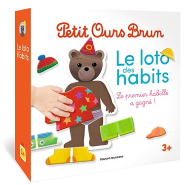 Couverture de Jeu Petit Ours Brun : Le loto des habits : Dès 3 ans par Danièle Bour