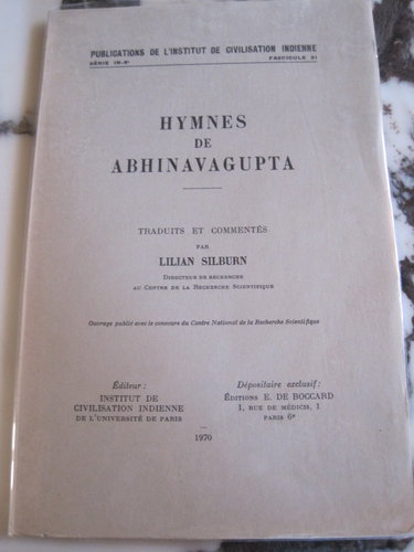 Couverture de Hymnes de Abhinavagupta (Publications de l'Institut de civilisation indienne)