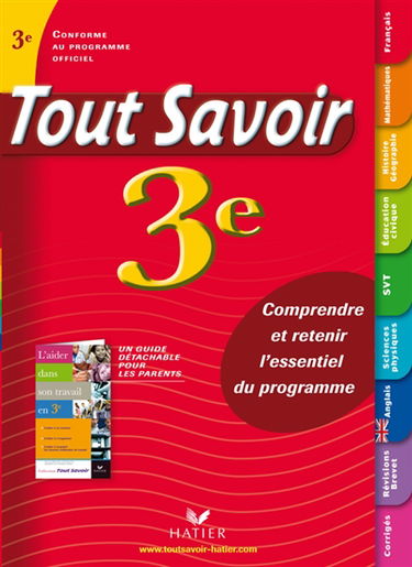 Tout savoir 3e