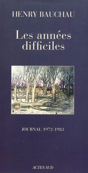 Les années difficiles : journal : 1972-1983