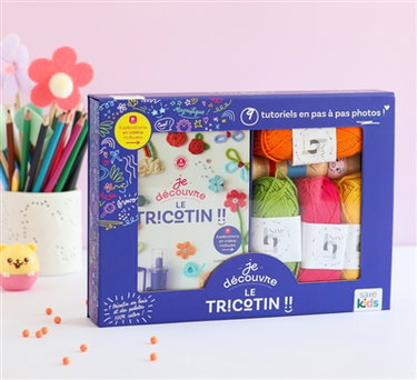Je découvre le tricotin : coffret