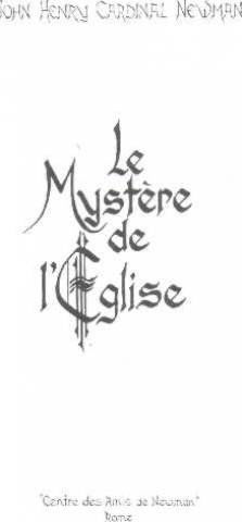 Le Mystère de l'Eglise