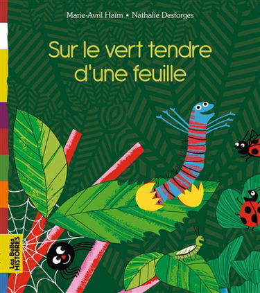 Sur le vert tendre d'une feuille