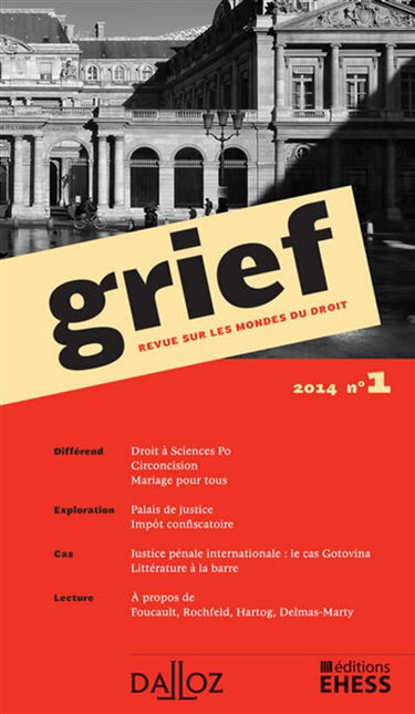 Grief : revue sur les mondes du droit, n° 1