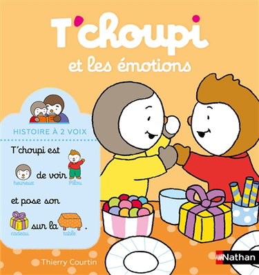 Couverture de T'choupi et les émotions par Thierry Courtin