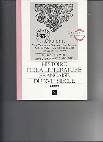Histoire de la littérature française du XVIIe siècle