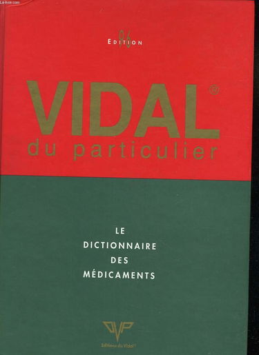 VIDAL DU PARTICULIER.: Edition 1996