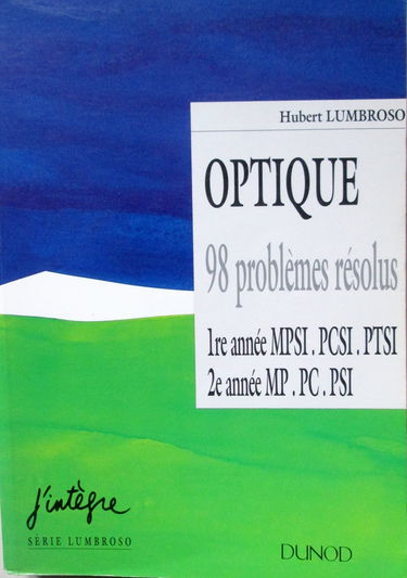 Optique 98, problèmes résolus, 1996