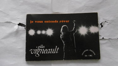 Couverture de Je vous entends rêver. par Gilles Vigneault