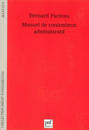 Manuel de contentieux administratif