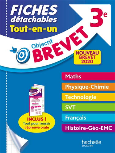 Fiches détachables tout-en-un, 3e : nouveau brevet 2019