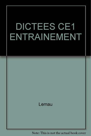 DICTEES CE1 (Ancienne Edition)