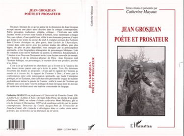 Jean Grosjean poète et prosateur