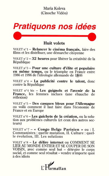 Couverture de Pratiquons nos idées : huit volets