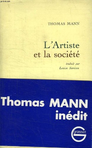 Couverture de L artiste et la societe.