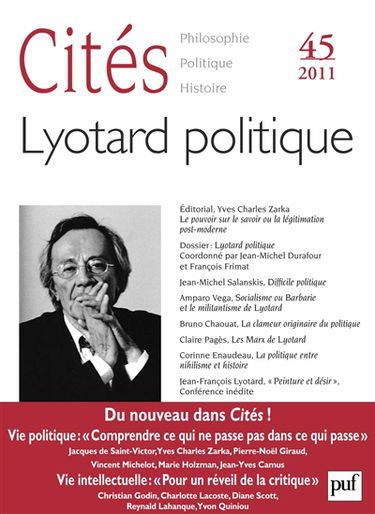 Cités, n° 45. Lyotard politique